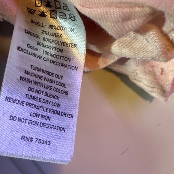 Cynthia Rowley Pink Eyelet Cotton Dress-0-3 months - Picture 4 of 5